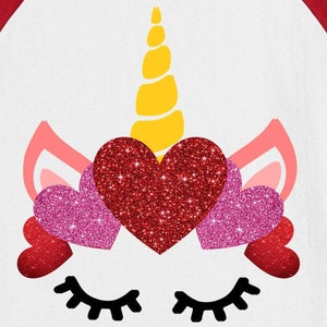 Valentine&#39;s Day Unicorn Svg for Valentines day svg Unicorn hearts Svg Cut files Valentine Svg for Shirt Unicorn face Svg Silhouette Cricut