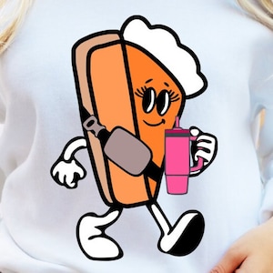 Torta De Abóbora Bougie SVG Retro Ação De Graças SVG Parecendo Um Lanche Svg Cinto Bolsa camisa Png Boujee Abóbora tempero Abóbora com Tumbler vetor