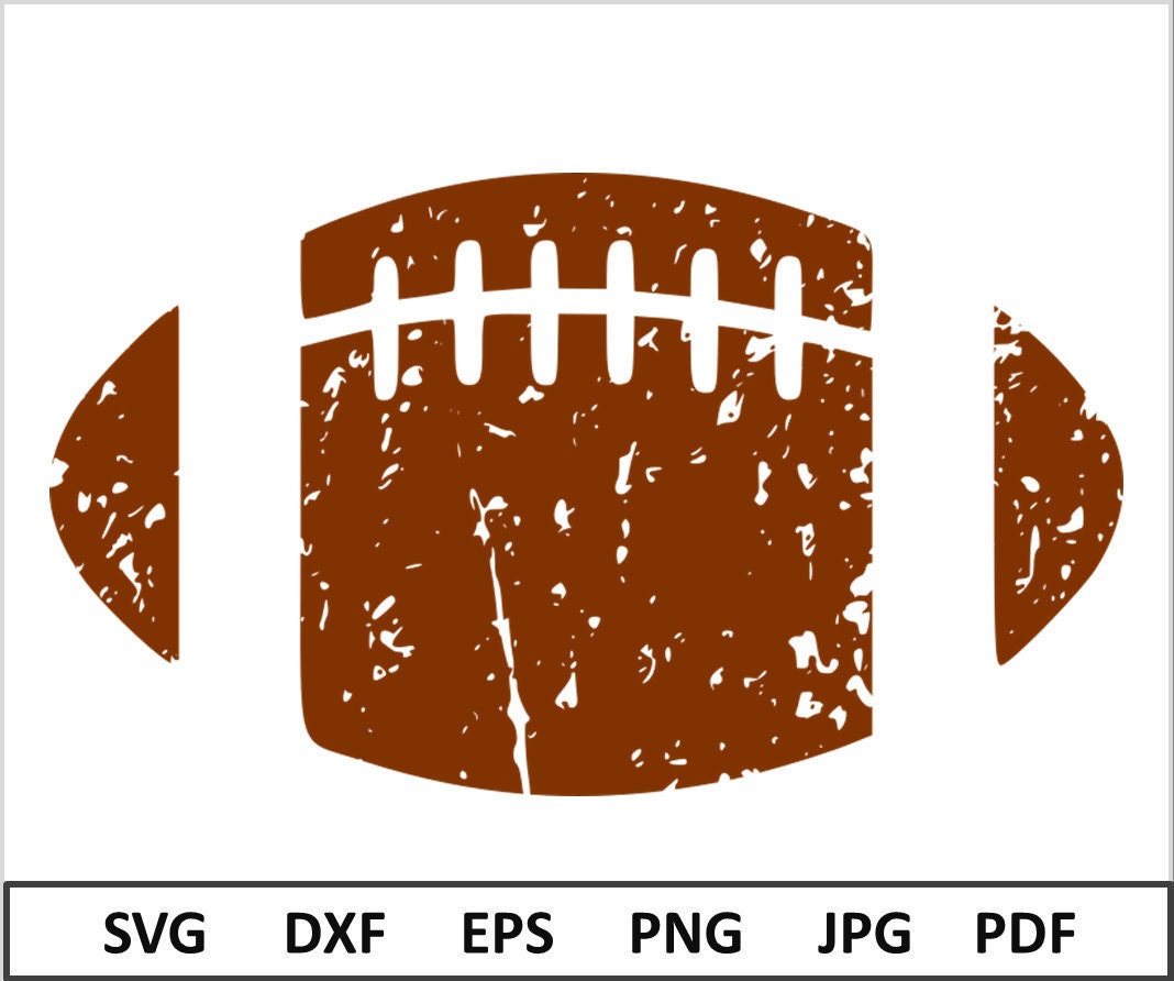 Download Distressed Football Svg Files For Cricut Silhouette Cameo Iron Etsy
