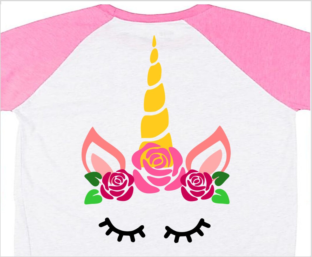 Download Unicorn Face With Flowers Svg Unicorn Face Svg File Unicorn Etsy
