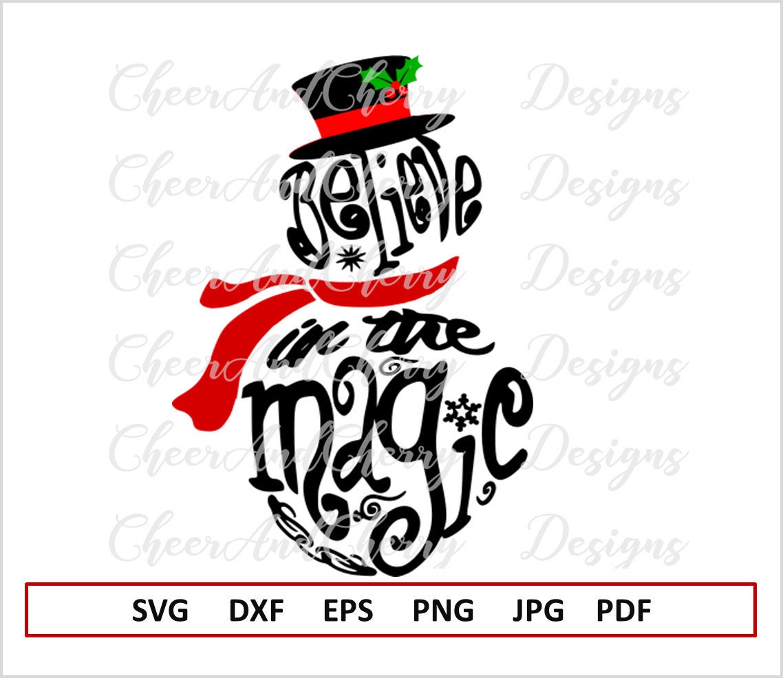 Download Snowman Svg Silhouette Christmas SVG file Believe SVG for ...