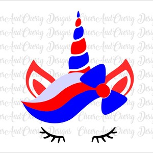 Patriotic unicorn svg, 4th of july Unicorn SVG, Unicorn bow, Unicorn 4th July Svg, American Unicorn, Fourth of July Svg Independence Day