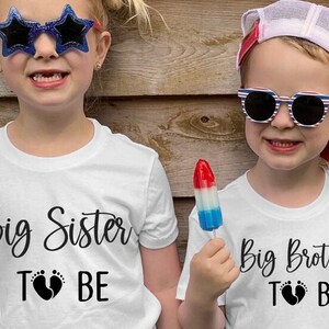 Große Schwester Bruder Schwangerschaft Ankündigung SVG PNG Bundle, Cousin zu sein, große Schwester SVG, Bruder SVG, erwartet PNG passende Shirts Design