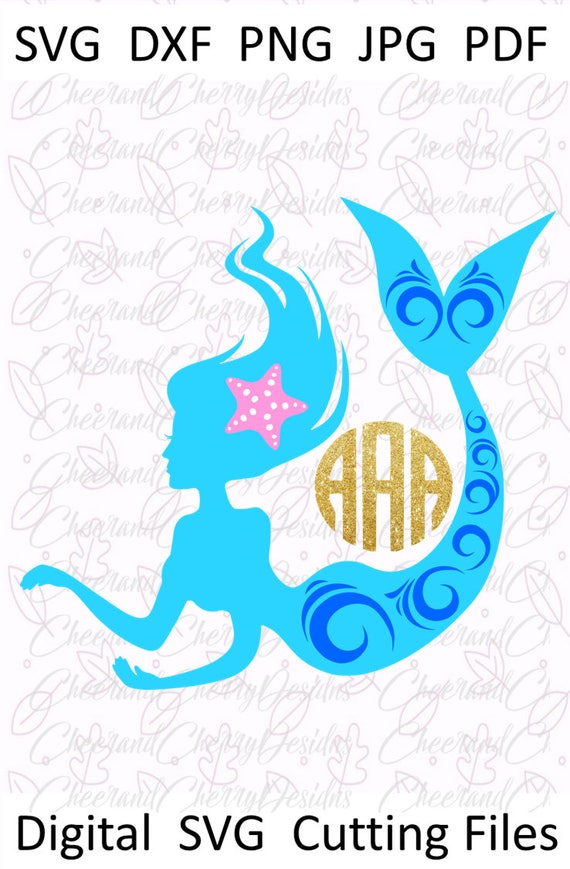 Mermaid Svg Mermaid Cut File Mermaid Dxf Mermaid Vinyl Mermaid Etsy