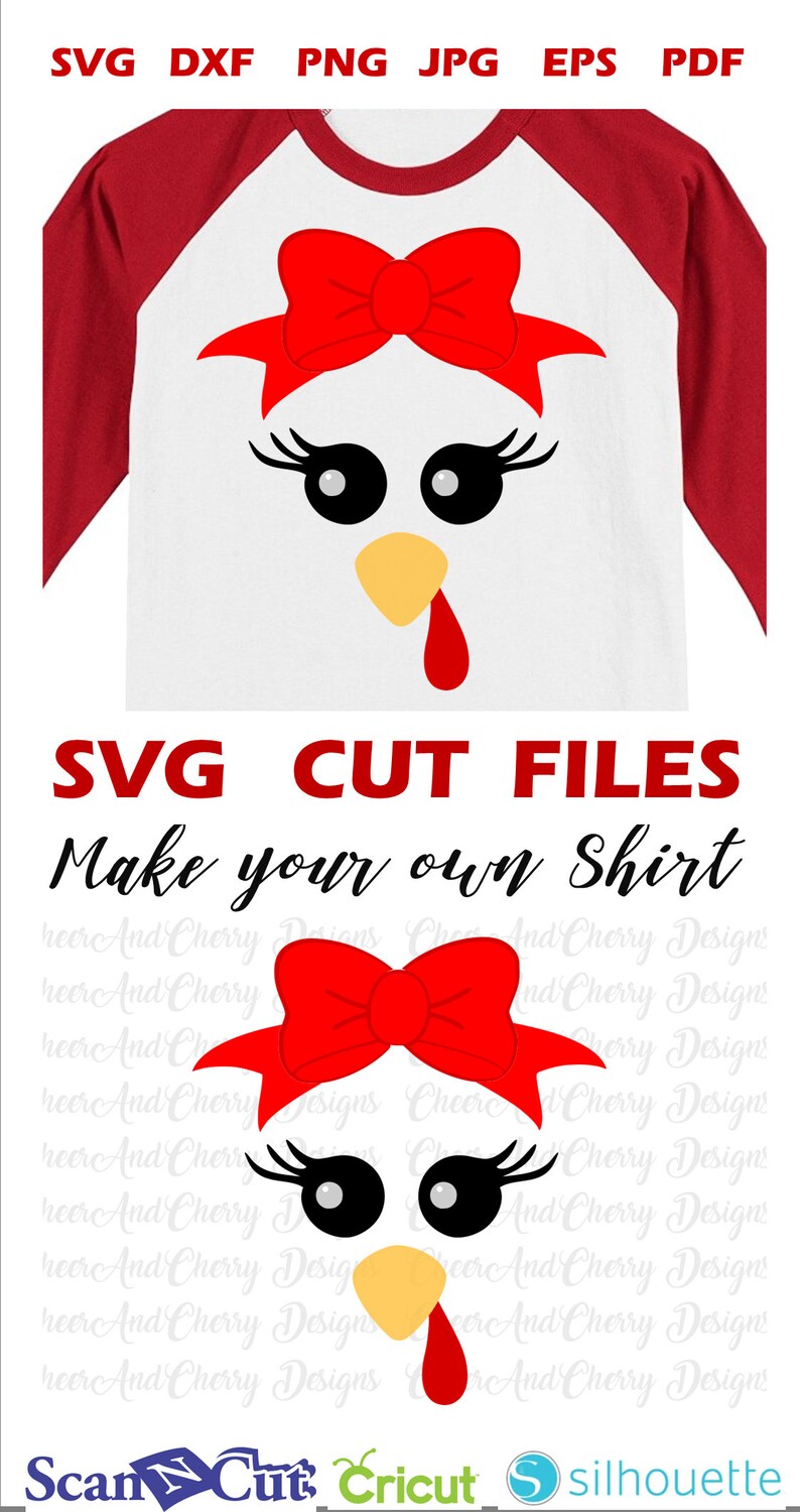 Download Turkey face SVG for Thanksgiving shirt Girl Turkey with ...