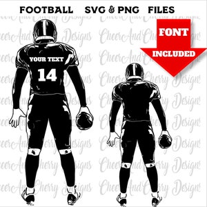 Jogador de futebol Svg, Nome do futebol SVG Futebol Svg para Cricut Football mom svg Jogador de futebol personalizável Voltar svg Adesivo decalque de vinil
