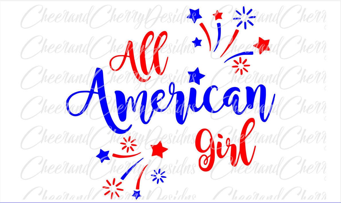 July 4th svg All American girl SVG America SVG 4th of July svg | Etsy