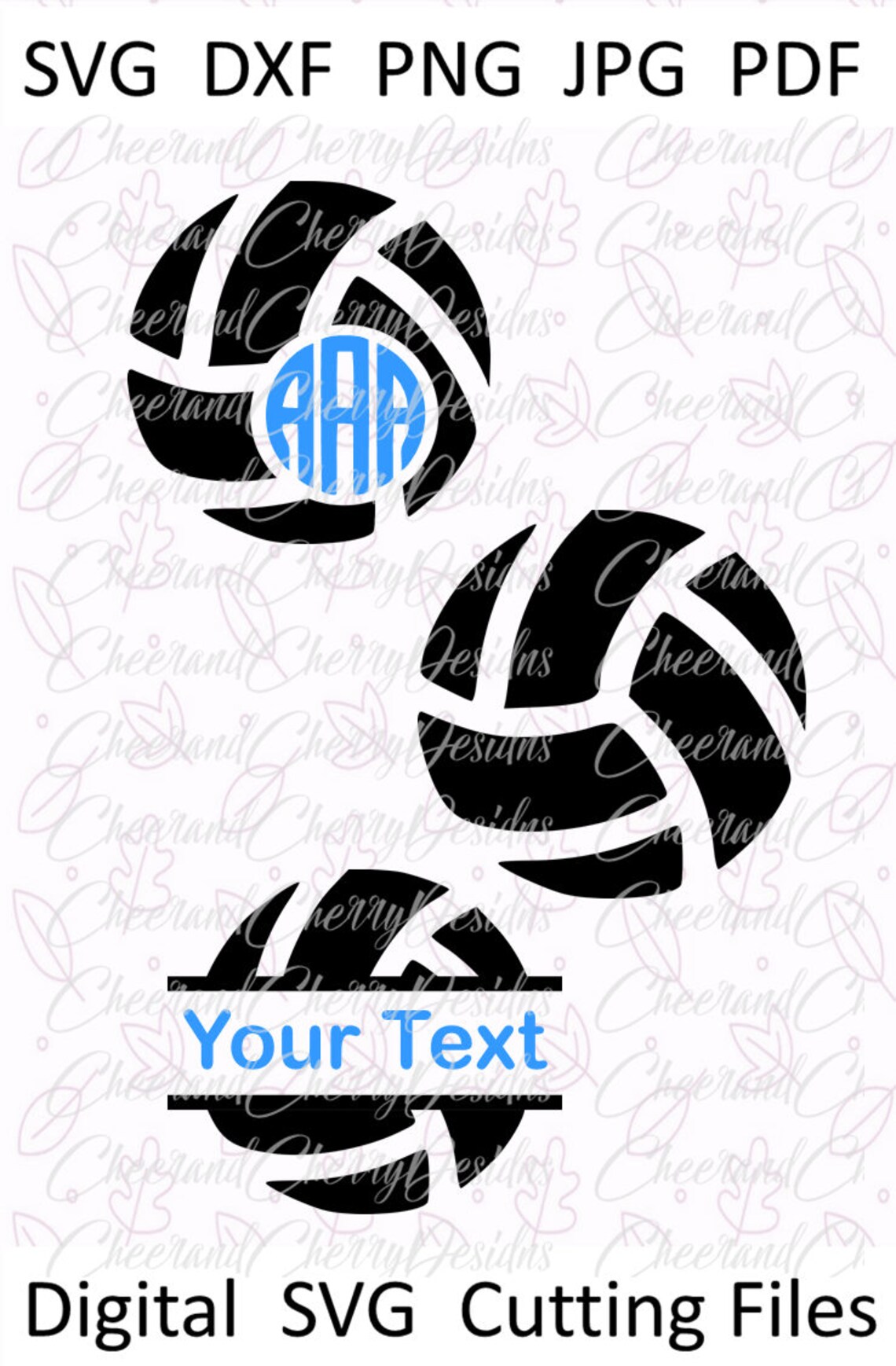Volleyball SVG Volleyball monogram Svg Volleyball circle ...
