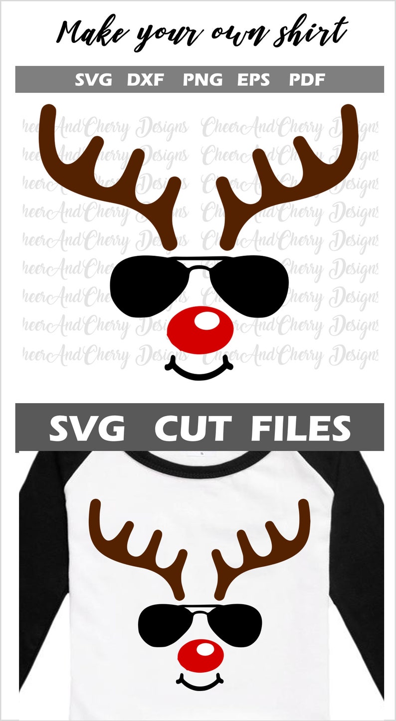 Download Reindeer with glasses Svg Cool Reindeer face svg for ...