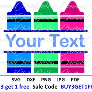 Download Crayons Monogram Svg Crayon Svg File Crayon Split Monogram Svg Etsy
