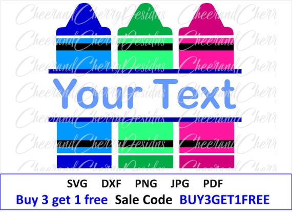 Download Crayons Monogram Svg Crayon Svg File Crayon Split Monogram Svg Etsy