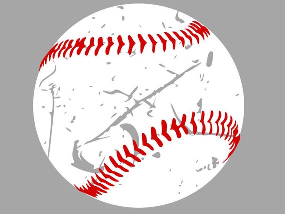 Grunge Baseball Svg File For Cricut Distressed Baseball Svg Etsy