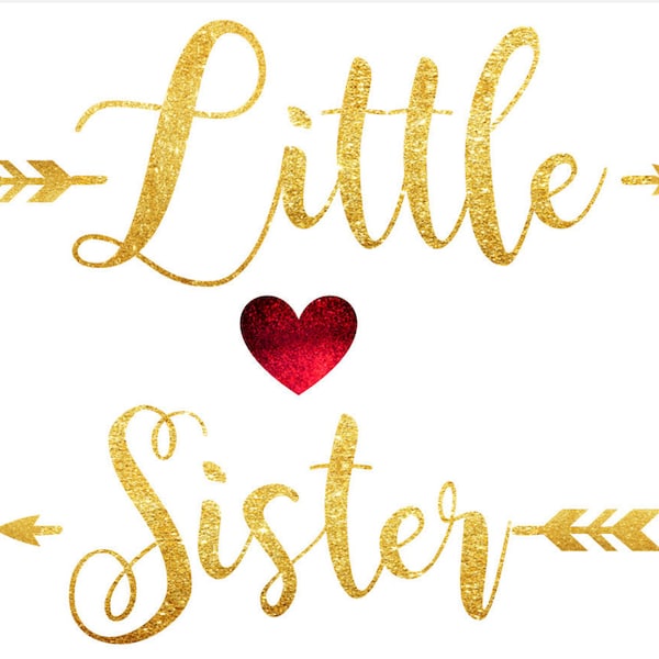 Little sister Svg Baby girl svg for Silhouette Little sister dxf Sibling SVG for shirt Girls svg Cricut cut file Little sister vinyl svg