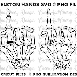 Skelett Hände SVG PNG Bundle Halloween SVG Ring Finger SVG gruselige svg für Cricut Braut Skelly Händchen haltend geschnitten Dateien anpassen