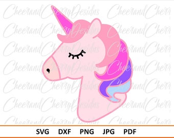 Unicorn SVG file Unicorn face svg Unicorn Birthday svg Unicorn Party Svg for Unicorn Head svg Unicorn DXF Unicorn Silhouette Svg for cricut