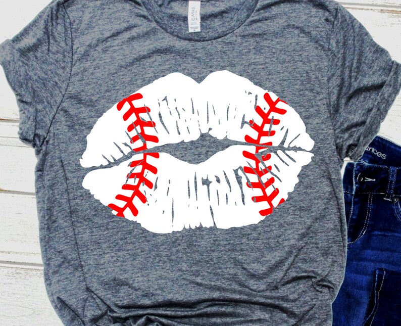 Download Distressed baseball lips SVG grunge kiss baseball stitches ...