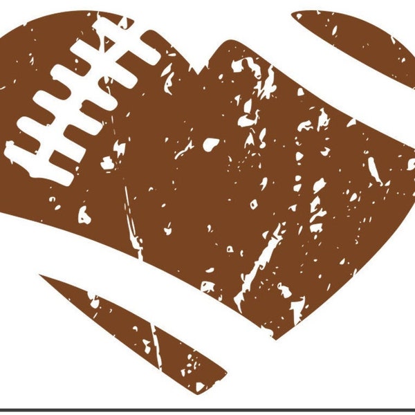 Distressed Football Heart Svg, Football Svg, Grunge football svg dxf png, Football mom Svg for Cricut Silhouette Vinyl sublimation file