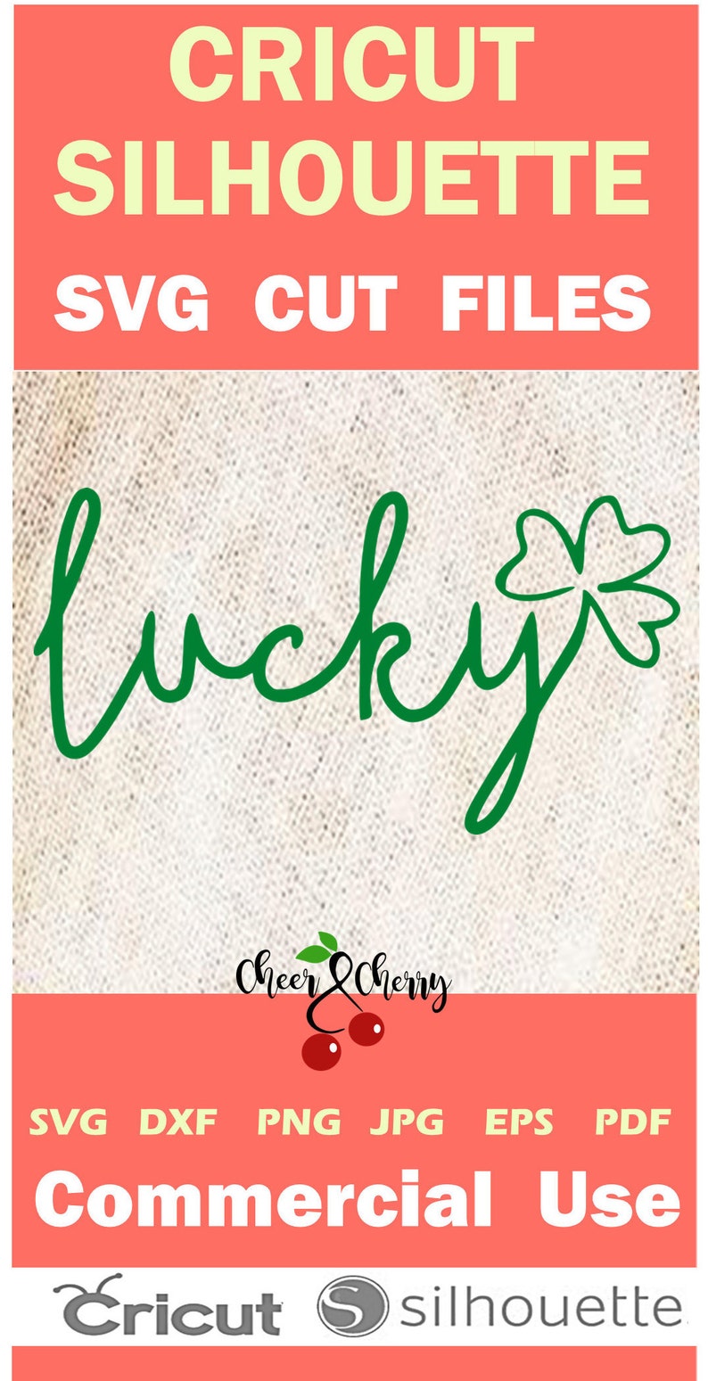 lucky shamrock svg St Pattys Svg hand lettered svg saint patricks day Svg Lucky svg for st patrick day Svg files Cricut Silhouette Iron on