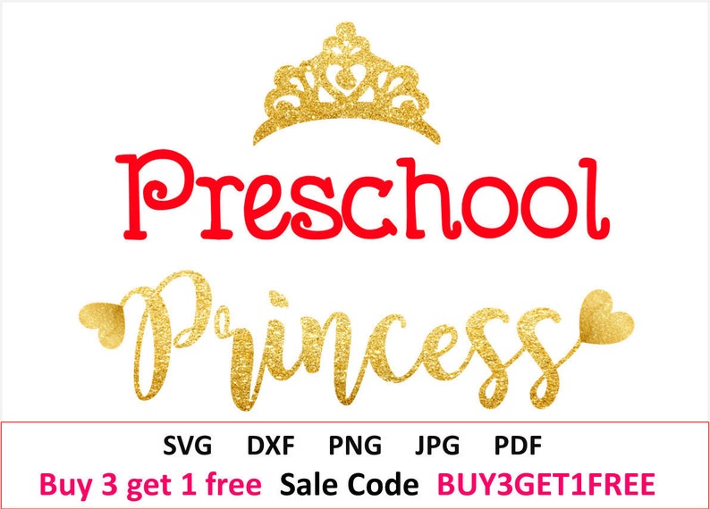 Preschool SVG file Last day of Preschool Svg Kindergarten Svg First Day of Preschool Girl Svg Vinyl Preschool Shirt Svg Preschool Princess image 1