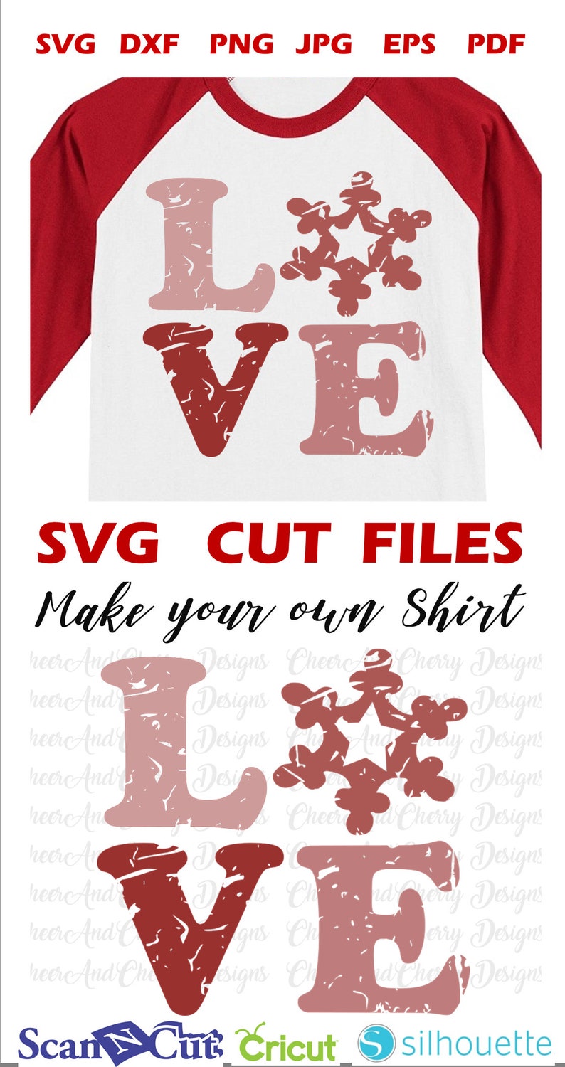 Download Distressed Love Snowflake SVG Christmas LOVE svg file for ...