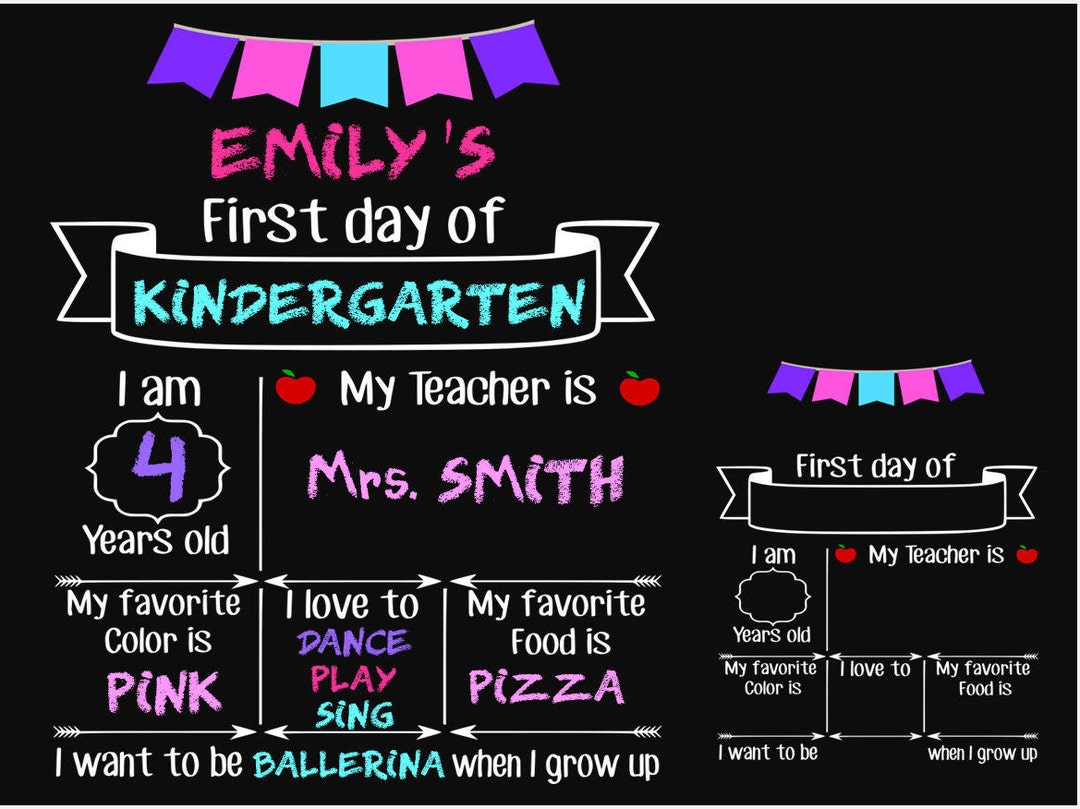 First Day of School SVG Chalkboard Sign, Back to School Svg File ...