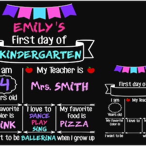 Back to school svg file First Day of School SVG Chalkboard sign SVG Printable Kindergarten svg Preschool Svg PreK svg Silhouette SVG Cricut image 1