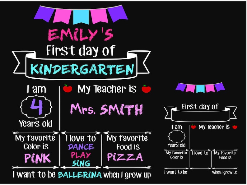 Back to school svg file First Day of School SVG Chalkboard sign SVG Printable Kindergarten svg Preschool Svg PreK svg Silhouette SVG Cricut image 1