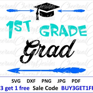 1st grade Graduation svg first grade svg 1st grade Grad svg Arrow svg Last day of school svg Boy svg cut file for Cricut Silhouette cameo