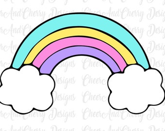 Rainbow Svg, rainbow clouds Svg files for Cricut Silhouette Iron on design, Unicorn rainbow Svg Rainbow Svg for Unicorn party Printable png