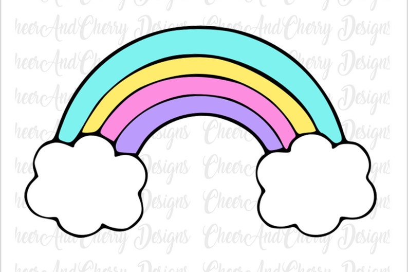 Download Rainbow Svg rainbow clouds Svg files for Cricut Silhouette ...