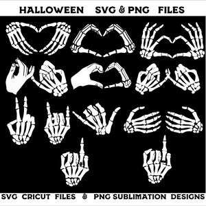 Skeleton Hands SVG PNG bundle, Halloween Svg Stay Spooky svg Pinky swear svg for Cricut Skelly Rock Peace holding Hands Cut Files Customize