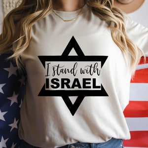 Stand with Israel SVG PNG - Support Israel Png Star of David svg Israeli Tee shirt Hebrew Scripture Print Sign Jewish svg Christian Svg
