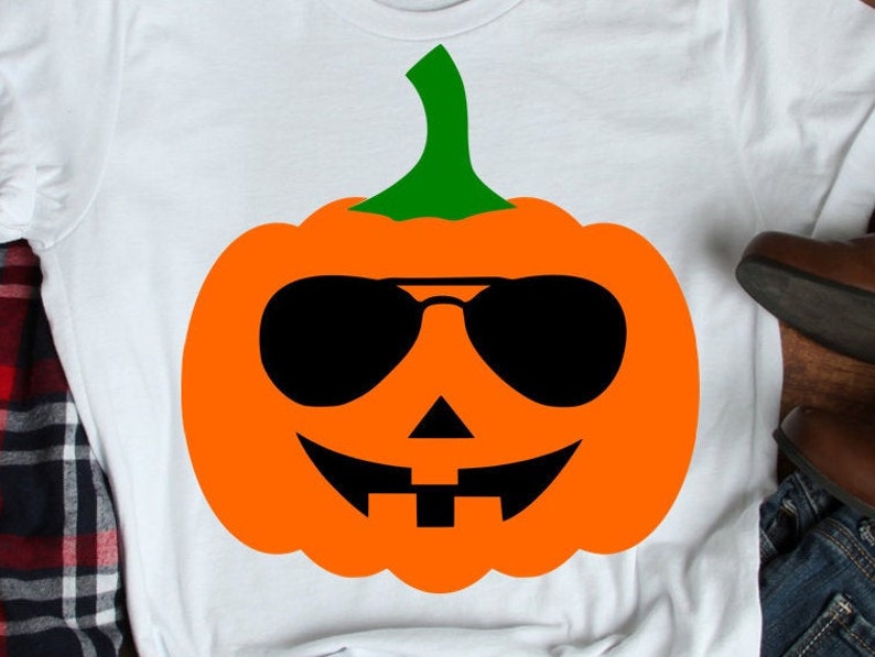 Pumpkin With Glasses Svg Pumpkin Face Svg for Cricut Etsy
