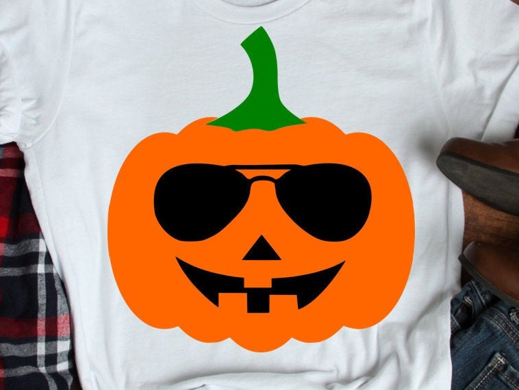 Pumpkin With Glasses Svg Pumpkin Face Svg for Cricut | Etsy