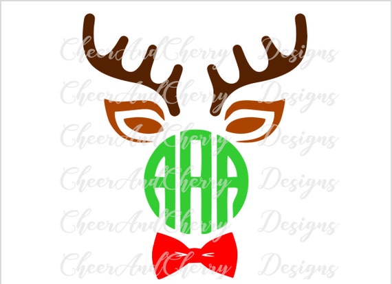 Download Reindeer Monogram Svg Christmas Monogram for boys Vinyl | Etsy