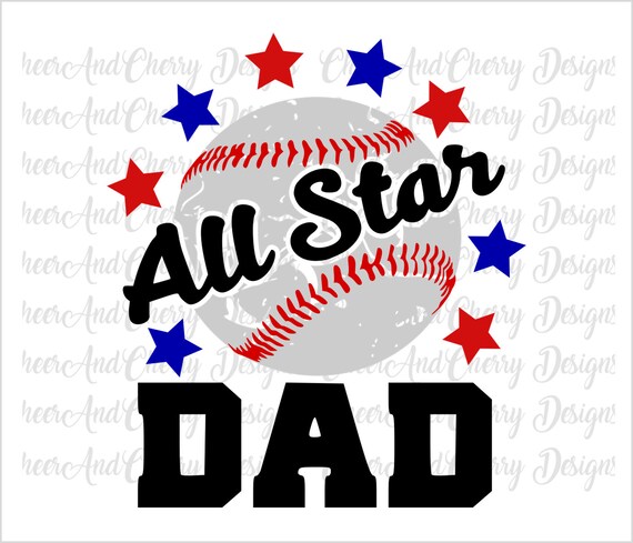 Baseball Dad SVG Baseball Dad Cut Files Sports Dad Cut Files digital download dxf eps png pdf
