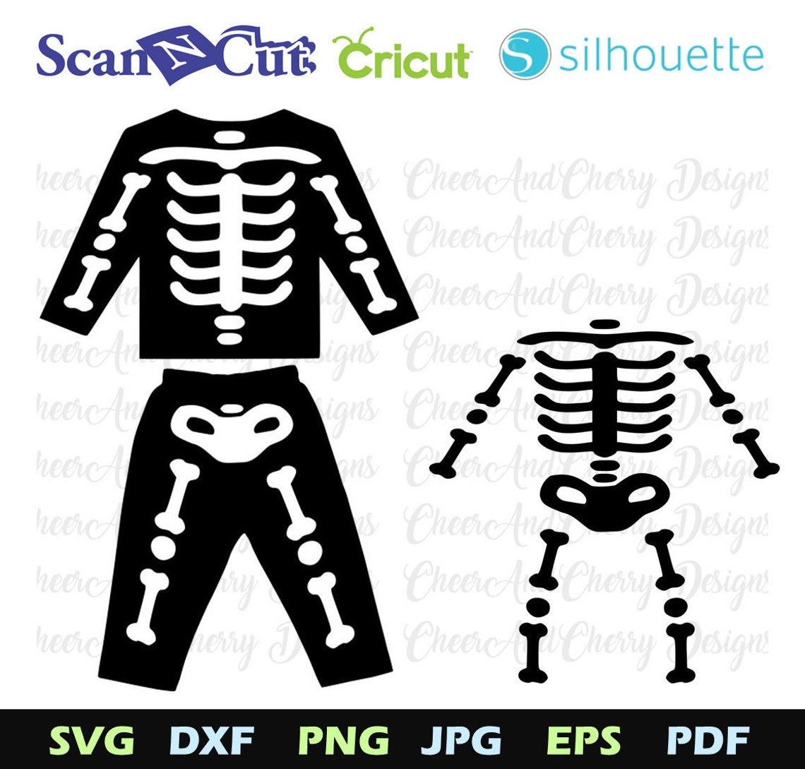Skeleton Costume Svg File Halloween Sceleton SVG for DIY - Etsy