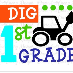 Ik graaf eerste klas Svg eerste schooldag Svg voor jongen 1e klas svg bestanden voor Cricut Silhouette Cameo Iron On Terug naar school svg Vinyl HTV