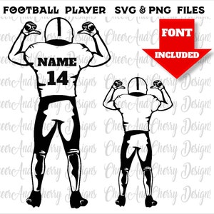 Aangepaste voetbalspeler SVG PNG voetbal SVG gratis lettertype voetbal naam SVG voetbal moeder SVG team mascotte SVG voetbalshirt nummer SVG Cricut