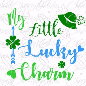 St Patricks SVG - St Patricks day Svg, My little lucky chrm SVG cut file, SVG, dxf, Cutting Files, Silhouette, Cricut, Clipart, lucky svg