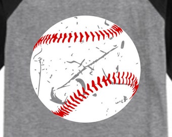 Baseball SVG: Grunge Schnittdatei für Cricut, Silhouette (digitaler Download)