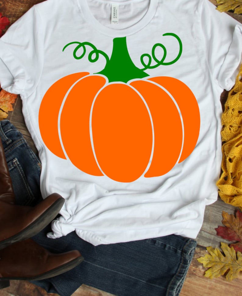 Pumpkin SVG File for Cricut Silhouette Iron On Pumpkin Cut - Etsy