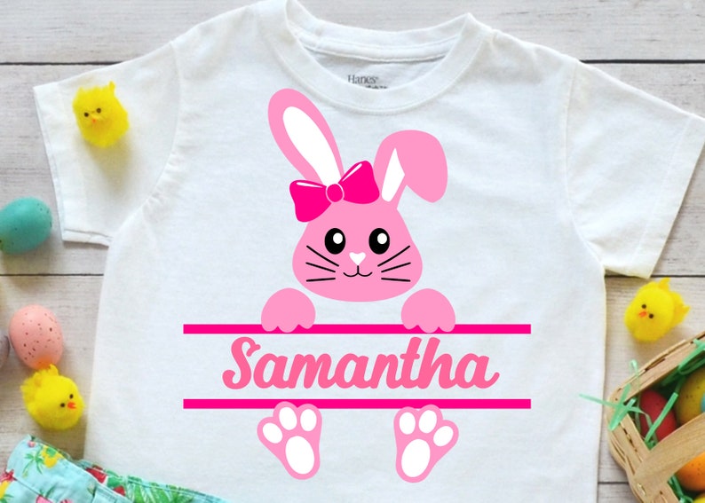 Download Bunny split monogram svg for Easter Cricut Silhouette ...