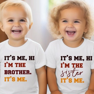 Hallo im Bruder Schwester SVG PNG Bundle, Herbst Schwangerschaft Mama zu sein svg Daddy svg Nana Opa Nichte Tante Onkel Thanksgiving erwarten svg