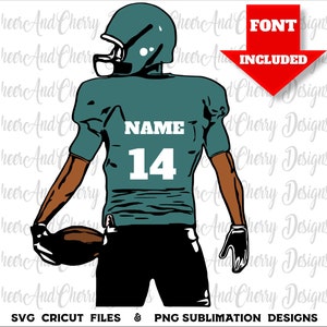 Futebol personalizado SVG Jogador de futebol em camadas svg Personalizar Nome do time Número Jogador Png Camisa de futebol Camisetas de futebol personalizadas Esporte svg