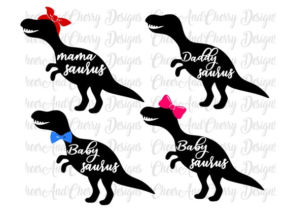 Dinosaur Family Svg Bundle 4 Designs Mamasaurus Svg Babysaurus Etsy