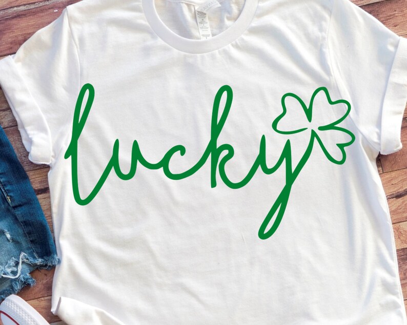 lucky shamrock svg St Pattys Svg hand lettered svg saint patricks day Svg Lucky svg for st patrick day Svg files Cricut Silhouette Iron on