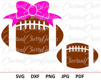 Football Laces SVG Bow Football Svg for Girl Football Monogram SVG Football cut file Sport SVG file for Cricut Football Silhouette Cut Files