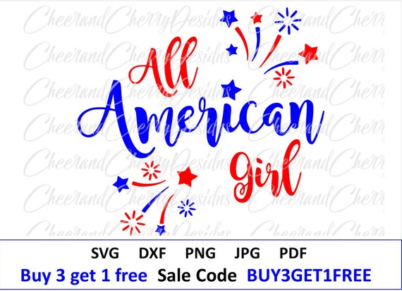 Download All American Girl Svg American Svg 4th Of July Svg Fourth Of Etsy