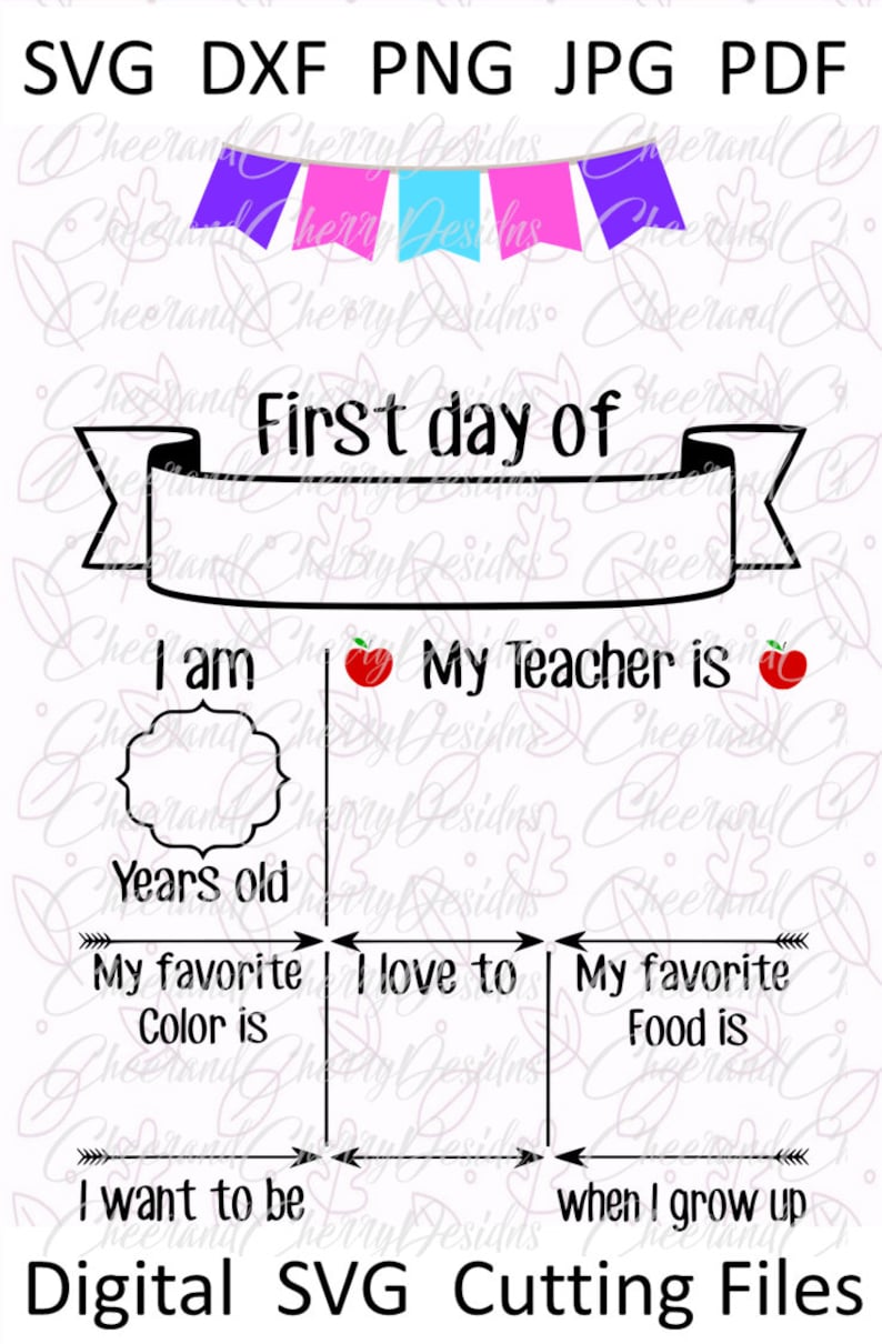 Back to school svg Preschool Svg First Day of School SVG PreK svg Silhouette Cricut Kindergarten svg for Chalkboard sign Printable